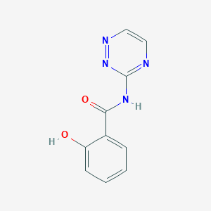 molecular formula C10H8N4O2 B12928412 2-Hydroxy-N-(1,2,4-triazin-3-yl)benzamide CAS No. 61745-72-0