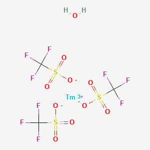 molecular formula C3H2F9O10S3Tm B12928528 Thulium(III) trifluoromethanesulfonate xhydrate 