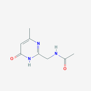 molecular formula C8H11N3O2 B12928546 N-((6-Methyl-4-oxo-1,4-dihydropyrimidin-2-yl)methyl)acetamide CAS No. 79898-99-0