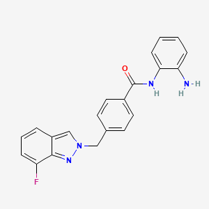 molecular formula C21H17FN4O B12928549 n-(2-Aminophenyl)-4-((7-fluoro-2h-indazol-2-yl)methyl)benzamide CAS No. 920315-06-6