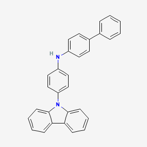 molecular formula C30H22N2 B12928576 N-[4-(9H-carbazol-9-yl)phenyl][1,1'-biphenyl]-4-amine 