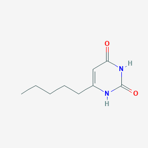 molecular formula C9H14N2O2 B12928600 6-Pentylpyrimidine-2,4(1h,3h)-dione CAS No. 13318-61-1