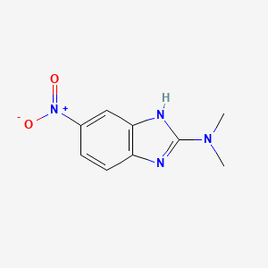 molecular formula C9H10N4O2 B12928617 N,N-Dimethyl-5-nitro-1H-benzo[d]imidazol-2-amine 