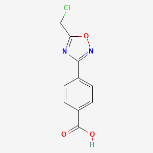 molecular formula C10H7ClN2O3 B1292864 4-[5-(Chloromethyl)-1,2,4-oxadiazol-3-yl]benzoic acid CAS No. 1092400-79-7