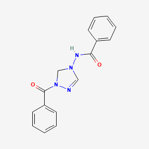 molecular formula C16H14N4O2 B12928662 N-(1-Benzoyl-1,5-dihydro-4H-1,2,4-triazol-4-yl)benzamide CAS No. 106875-46-1
