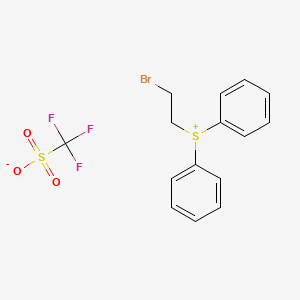molecular formula C15H14BrF3O3S2 B1292867 (2-Bromoethyl)diphenylsulfonium trifluoromethanesulfonate CAS No. 247129-85-7