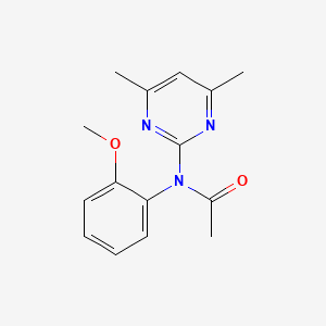 molecular formula C15H17N3O2 B12928670 N-(4,6-Dimethylpyrimidin-2-yl)-N-(2-methoxyphenyl)acetamide CAS No. 105916-98-1
