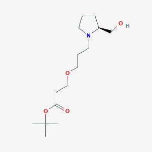 molecular formula C15H29NO4 B12928705 (S)-tert-Butyl 3-(3-(2-(hydroxymethyl)pyrrolidin-1-yl)propoxy)propanoate 