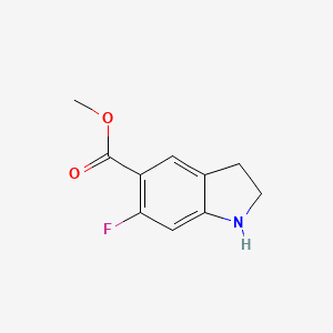 molecular formula C10H10FNO2 B12928736 Methyl 6-fluoroindoline-5-carboxylate 