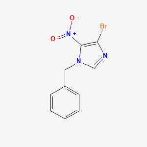 molecular formula C10H8BrN3O2 B12928761 1-Benzyl-4-bromo-5-nitro-1h-imidazole CAS No. 68019-79-4