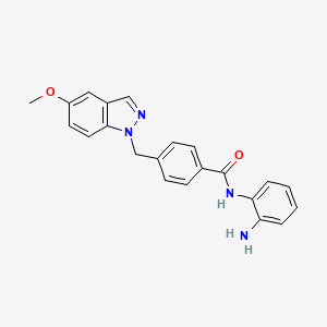 molecular formula C22H20N4O2 B12928774 n-(2-Aminophenyl)-4-((5-methoxy-1h-indazol-1-yl)methyl)benzamide CAS No. 920315-39-5