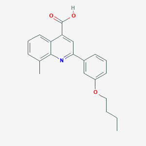 molecular formula C21H21NO3 B1292881 2-(3-Butoxyphenyl)-8-methylquinoline-4-carboxylic acid CAS No. 932928-78-4