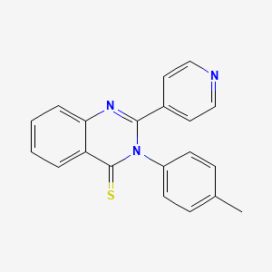molecular formula C20H15N3S B12928811 4(3H)-Quinazolinethione, 3-(4-methylphenyl)-2-(4-pyridinyl)- CAS No. 61351-70-0
