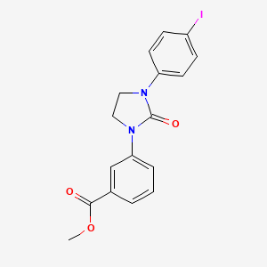 molecular formula C17H15IN2O3 B12928818 Methyl 3-(3-(4-iodophenyl)-2-oxoimidazolidin-1-yl)benzoate CAS No. 651749-42-7