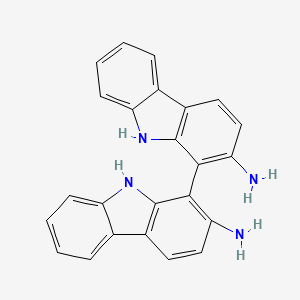 molecular formula C24H18N4 B12928823 9H,9'H-[1,1'-Bicarbazole]-2,2'-diamine 
