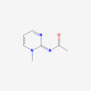 molecular formula C7H9N3O B12928829 N-(1-Methylpyrimidin-2(1H)-ylidene)acetamide CAS No. 61996-34-7