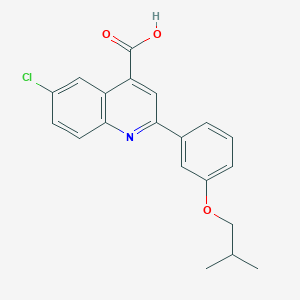 B1292884 6-Chloro-2-(3-isobutoxyphenyl)quinoline-4-carboxylic acid CAS No. 932796-29-7