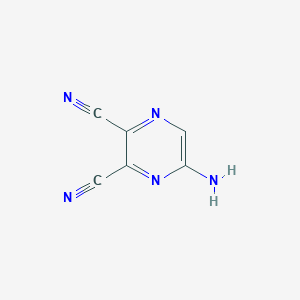 molecular formula C6H3N5 B12928851 5-Aminopyrazine-2,3-dicarbonitrile 