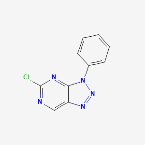 molecular formula C10H6ClN5 B12928868 5-Chloro-3-phenyl-3H-[1,2,3]triazolo[4,5-d]pyrimidine CAS No. 91322-01-9