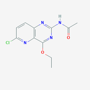 molecular formula C11H11ClN4O2 B12928928 N-(6-Chloro-4-ethoxypyrido[3,2-d]pyrimidin-2-yl)acetamide CAS No. 897362-14-0