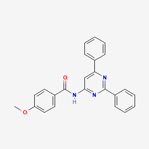molecular formula C24H19N3O2 B12928965 N-(2,6-Diphenylpyrimidin-4-yl)-4-methoxybenzamide CAS No. 820961-39-5