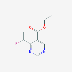 molecular formula C9H11FN2O2 B12929031 Ethyl 4-(1-fluoroethyl)pyrimidine-5-carboxylate CAS No. 377753-04-3
