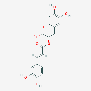 molecular formula C19H18O8 B12929049 (S)-3-(3,4-Dihydroxyphenyl)-1-methoxy-1-oxopropan-2-yl (E)-3-(3,4-dihydroxyphenyl)acrylate 