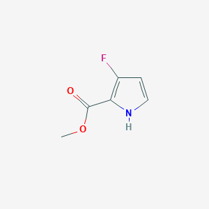 molecular formula C6H6FNO2 B12929110 Methyl 3-fluoro-1H-pyrrole-2-carboxylate 