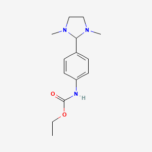 molecular formula C14H21N3O2 B12929130 Ethyl (4-(1,3-dimethylimidazolidin-2-yl)phenyl)carbamate CAS No. 89221-76-1