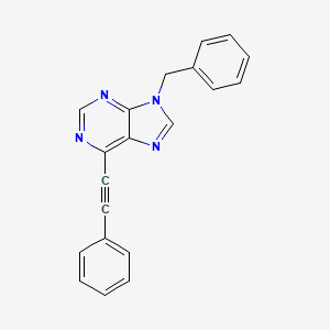 molecular formula C20H14N4 B12929282 9-Benzyl-6-(2-phenylethynyl)purine CAS No. 292036-87-4