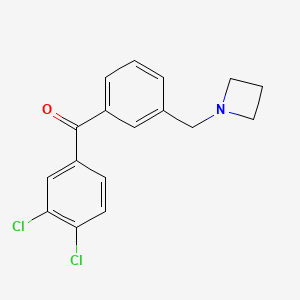 molecular formula C17H15Cl2NO B1292930 3'-Azetidinomethyl-3,4-dichlorobenzophenone CAS No. 898772-15-1