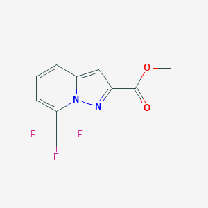 molecular formula C10H7F3N2O2 B12929315 Methyl 7-(trifluoromethyl)pyrazolo[1,5-a]pyridine-2-carboxylate 