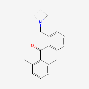 molecular formula C19H21NO B1292933 2'-Azetidinomethyl-2,6-dimethylbenzophenone CAS No. 898754-91-1