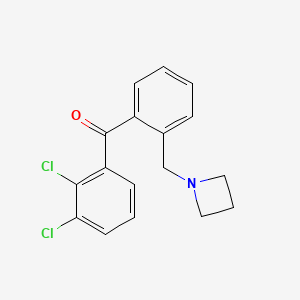 molecular formula C17H15Cl2NO B1292937 2'-Azetidinomethyl-2,3-dichlorobenzophenone CAS No. 898755-21-0