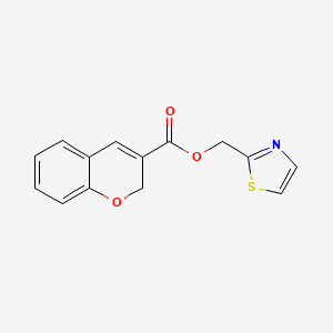 molecular formula C14H11NO3S B12929373 Thiazol-2-ylmethyl 2H-chromene-3-carboxylate 