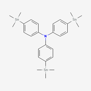 molecular formula C27H39NSn3 B12929385 Tris(4-(trimethylstannyl)phenyl)amine 