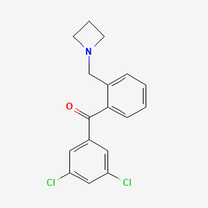 molecular formula C17H15Cl2NO B1292941 2'-Azetidinomethyl-3,5-dichlorobenzophenone CAS No. 898755-29-8