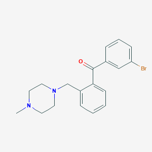 molecular formula C19H21BrN2O B1292947 3'-Bromo-2-(4-methylpiperazinomethyl) benzophenone CAS No. 898783-01-2
