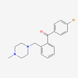 molecular formula C19H21BrN2O B1292948 4'-Bromo-2-(4-methylpiperazinomethyl) benzophenone CAS No. 898783-03-4