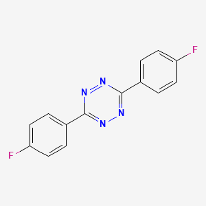 molecular formula C14H8F2N4 B12929496 3,6-Bis(4-fluorophenyl)-1,2,4,5-tetrazine 