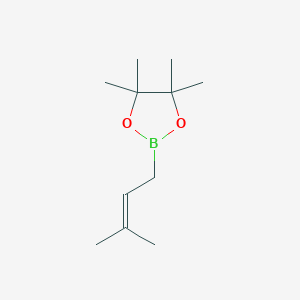 molecular formula C11H21BO2 B129295 4,4,5,5-Tetramethyl-2-(3-methylbut-2-en-1-yl)-1,3,2-dioxaborolane CAS No. 141550-13-2