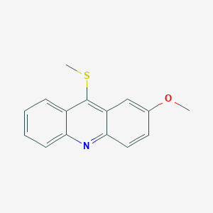 molecular formula C15H13NOS B12929510 2-Methoxy-9-(methylthio)acridine CAS No. 106897-39-6