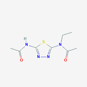 molecular formula C8H12N4O2S B12929527 N-(5-Acetamido-1,3,4-thiadiazol-2-yl)-N-ethylacetamide CAS No. 61785-19-1