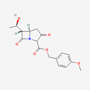 molecular formula C17H19NO6 B12929552 (5R,6S)-4-Methoxybenzyl 6-((R)-1-hydroxyethyl)-3,7-dioxo-1-azabicyclo[3.2.0]heptane-2-carboxylate 
