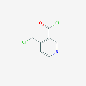 molecular formula C7H5Cl2NO B129296 4-(chloromethyl)pyridine-3-carbonyl Chloride CAS No. 155136-55-3