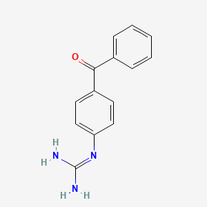 molecular formula C14H13N3O B12929626 1-(4-Benzoylphenyl)guanidine 