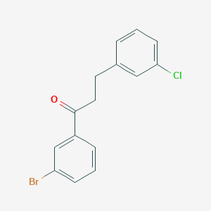 molecular formula C15H12BrClO B1292964 3'-Bromo-3-(3-chlorophenyl)propiophenone CAS No. 898762-53-3