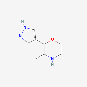 molecular formula C8H13N3O B12929652 3-Methyl-2-(1H-pyrazol-4-yl)morpholine 