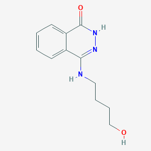 molecular formula C12H15N3O2 B12929684 4-(4-hydroxybutylamino)-2H-phthalazin-1-one CAS No. 59940-27-1