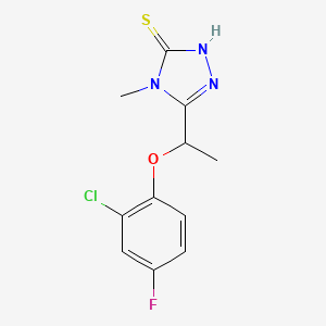 5-[1-(2-chloro-4-fluorophenoxy)ethyl]-4-methyl-4H-1,2,4-triazole-3-thiol